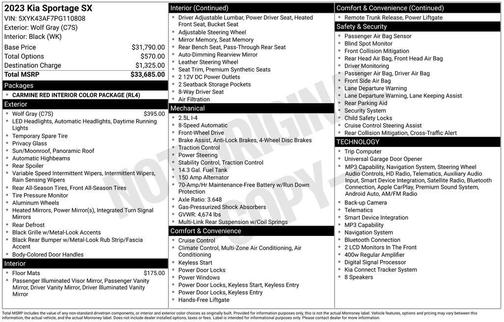 Wolf Gray 2023 Kia Sportage SX