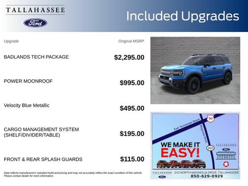 Velocity Blue Metallic 2026 Ford Bronco Sport Badlands