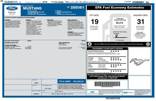 2012 Ford Mustang V6