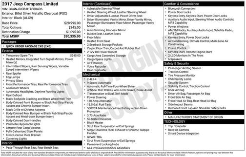 2017 Jeep Compass Limited