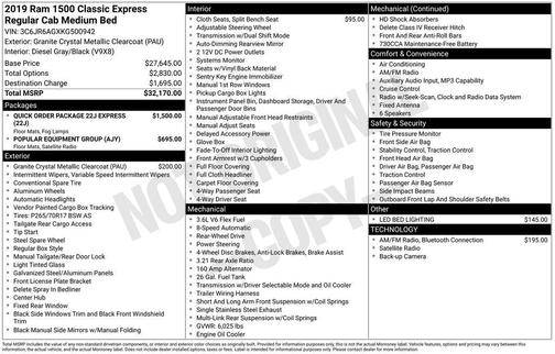 Granite Crystal Clearcoat Metallic 2019 RAM 1500 Classic Express
