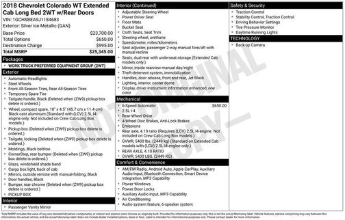 Silver Ice Metallic 2018 Chevrolet Colorado WT