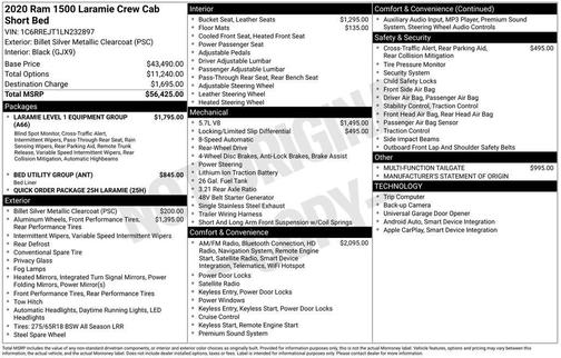 2020 RAM 1500 Laramie