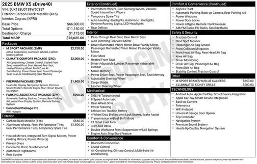 2025 BMW X5 sDrive40i
