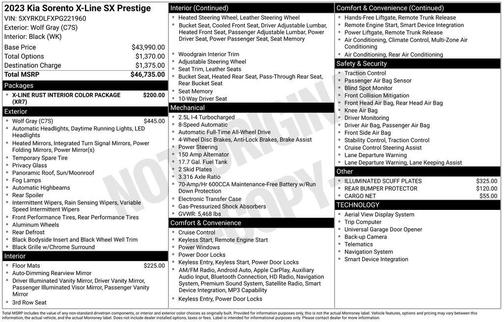 Wolf Gray 2023 Kia Sorento X-Line SX Prestige