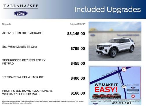 Star White 2026 Ford Explorer Active
