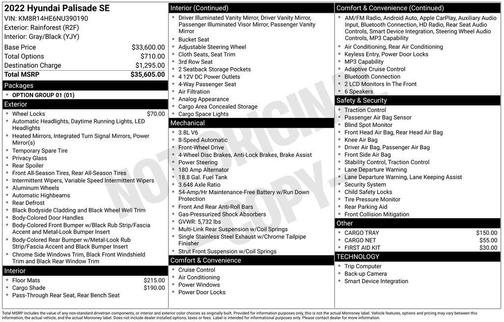 2022 Hyundai PALISADE SE