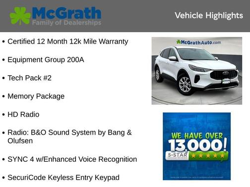 Oxford White 2023 Ford Escape Active