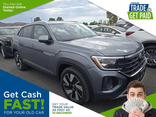 Gray 2025 Volkswagen Atlas Cross Sport 2.0T SE w/Technology 4MOTION