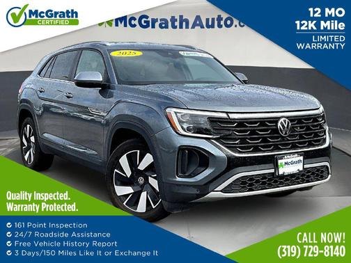 Gray 2025 Volkswagen Atlas Cross Sport 2.0T SE w/Technology 4MOTION