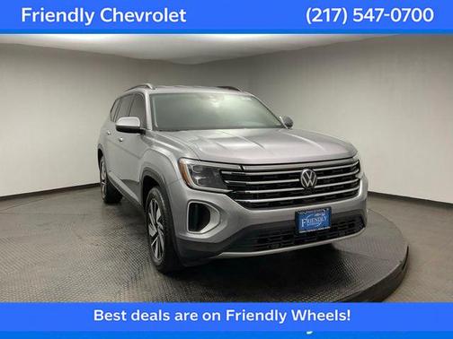 Deep Black Pearl 2025 Volkswagen Atlas 2.0T SE w/Technology