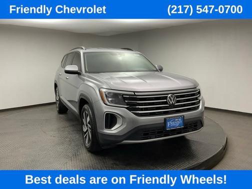 Deep Black Pearl 2025 Volkswagen Atlas 2.0T SE w/Technology