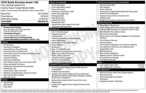 2025 Buick Envision Avenir AWD