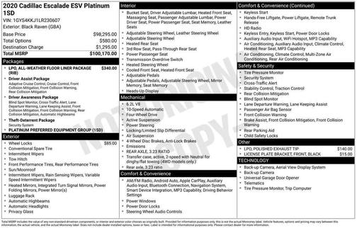 Black Raven 2020 Cadillac Escalade ESV Platinum