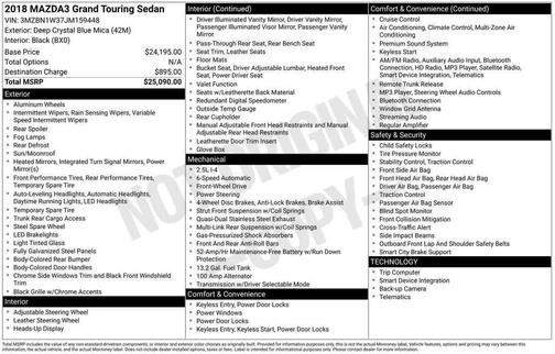 2018 Mazda Mazda3 Grand Touring