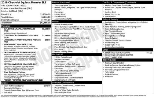 Cajun Red Tintcoat 2019 Chevrolet Equinox Premier w/2LZ