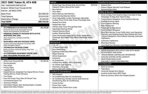 2021 GMC Yukon XL 4WD AT4