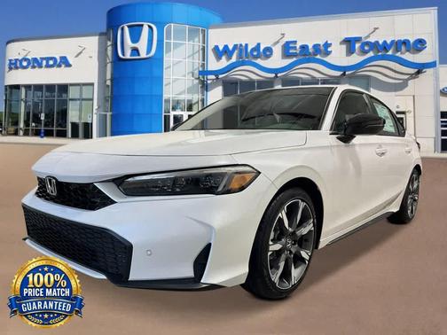 Platinum White Pearl 2026 Honda Civic Hybrid Sport Touring