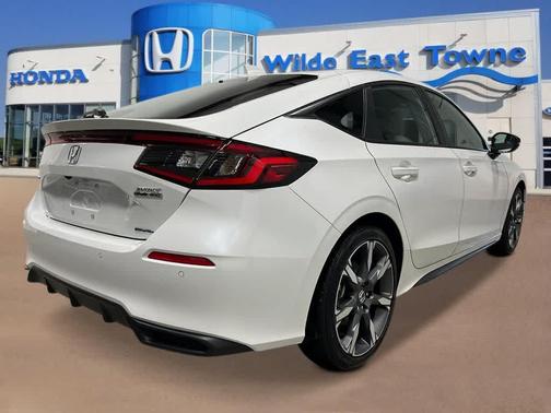 Platinum White Pearl 2026 Honda Civic Hybrid Sport Touring