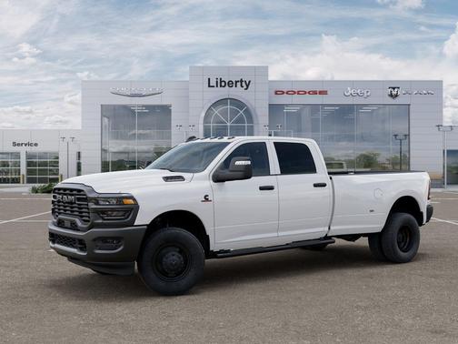 Bright White Clear-Coat Exterior Paint 2026 RAM 3500 Tradesman Crew Cab 4x4 8' Box