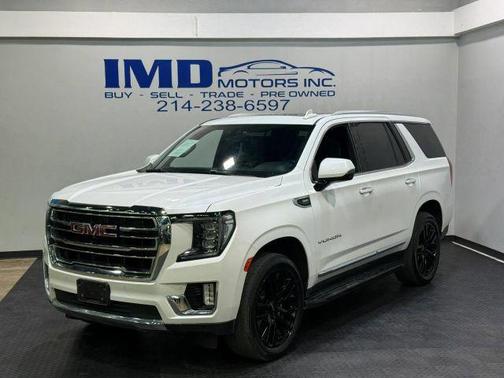White Frost Tricoat 2021 GMC Yukon SLT