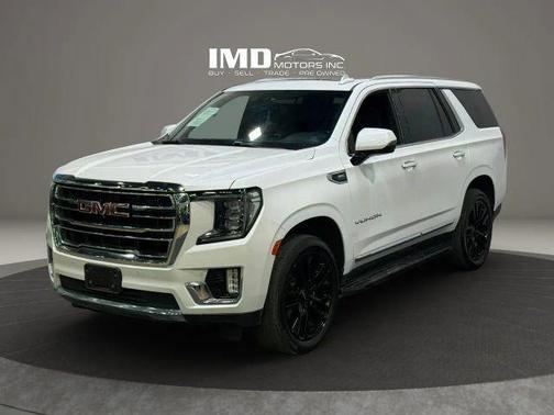 White Frost Tricoat 2021 GMC Yukon SLT
