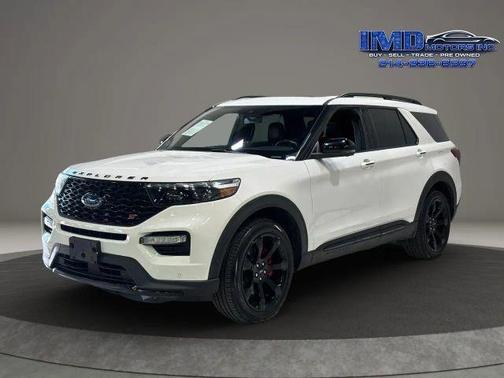 Star White Metallic Tri-Coat 2021 Ford Explorer ST