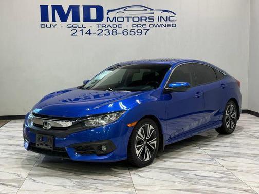 Aegean Blue Metallic 2017 Honda Civic EX-L
