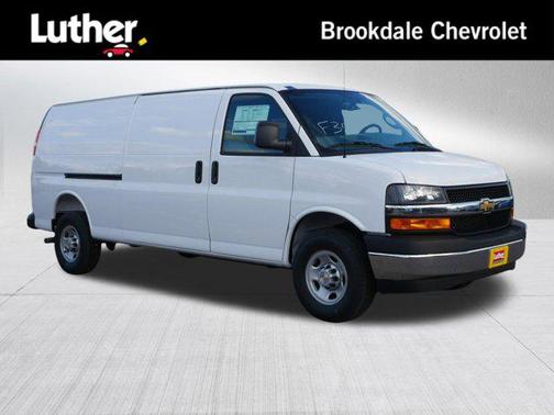 Summit White 2026 Chevrolet Express 3500 3500 Extended Wheelbase, WT, RWD