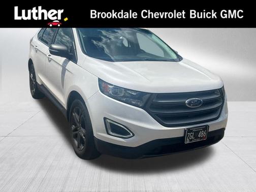 White Platinum Metallic Tri-Coat 2018 Ford Edge SEL