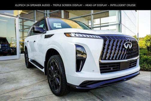 Radiant White/Black Obsidian 2026 INFINITI QX80 SPORT AWD
