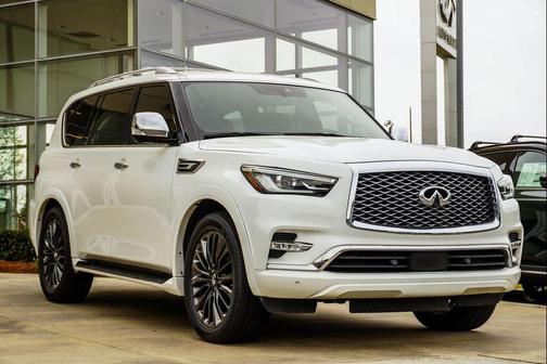Moonstone White 2023 INFINITI QX80 SENSORY AWD