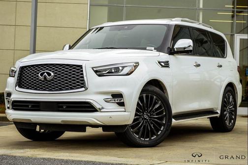 Moonstone White 2023 INFINITI QX80 SENSORY AWD