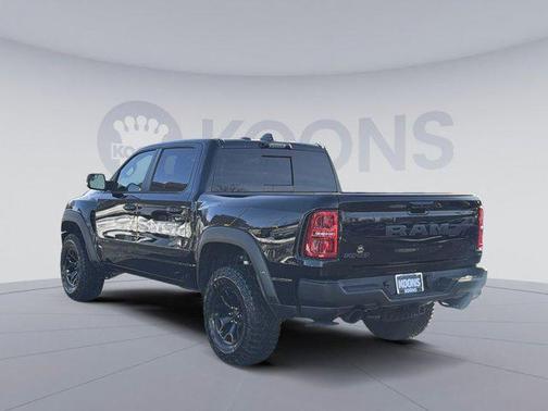 Diamond Black Crystal Pearlcoat 2025 RAM 1500 RHO Crew Cab 4x4 5'7' Box
