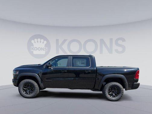 Diamond Black Crystal Pearlcoat 2026 RAM 1500 RHO Crew Cab 4x4 5'7' Box