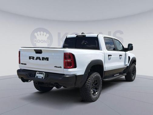 Bright White Clearcoat 2026 RAM 1500 RHO Crew Cab 4x4 5'7' Box