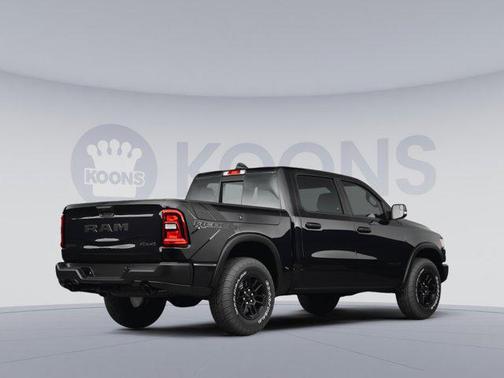 Diamond Black Crystal Pearlcoat 2026 RAM 1500 RHO Crew Cab 4x4 5'7' Box