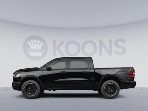 Diamond Black Crystal Pearlcoat 2026 RAM 1500 RHO Crew Cab 4x4 5'7' Box