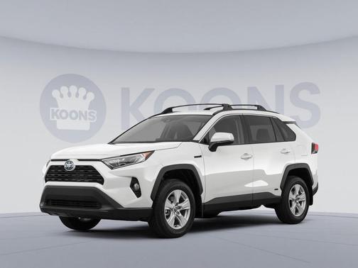 Super White 2021 Toyota RAV4 Hybrid LE