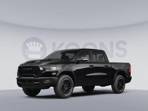 Diamond Black Crystal Pearlcoat 2026 RAM 1500 RHO Crew Cab 4x4 5'7' Box