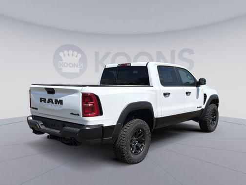Bright White Clearcoat 2026 RAM 1500 RHO Crew Cab 4x4 5'7' Box