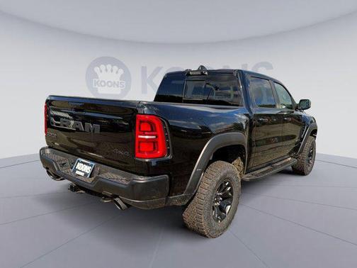 Diamond Black Crystal Pearlcoat 2026 RAM 1500 RHO Crew Cab 4x4 5'7' Box