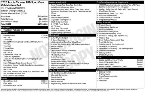 2025 Toyota Tacoma TRD Sport