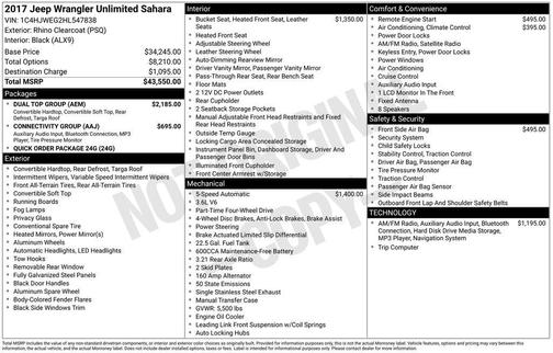 2017 Jeep Wrangler Unlimited Sahara