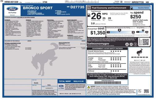 OXFORD WHITE 2022 Ford Bronco Sport Base
