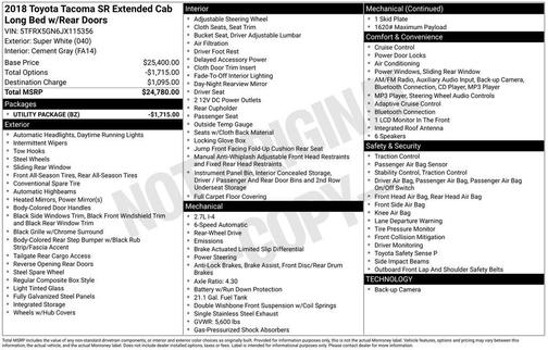 2018 Toyota Tacoma SR