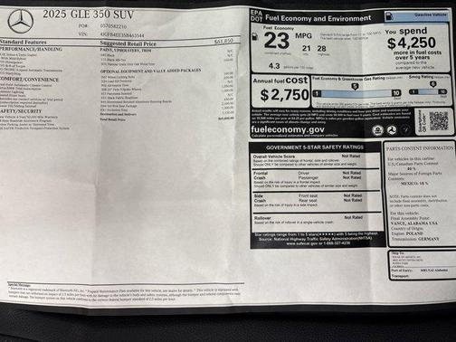 2025 Mercedes-Benz GLE 350 Base