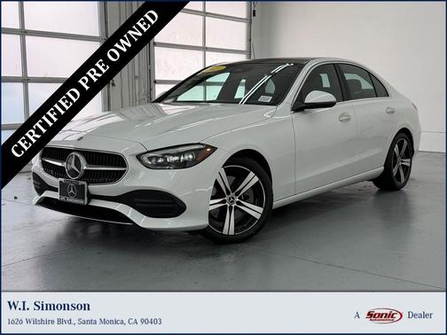 MANUFAKTUR Moonlight White Metallic 2023 Mercedes-Benz C-Class Sedan
