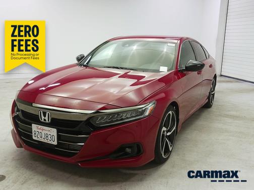 Red 2022 Honda Accord Sport