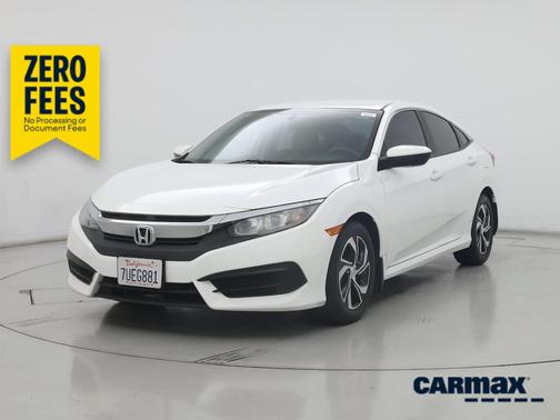 White 2016 Honda Civic LX